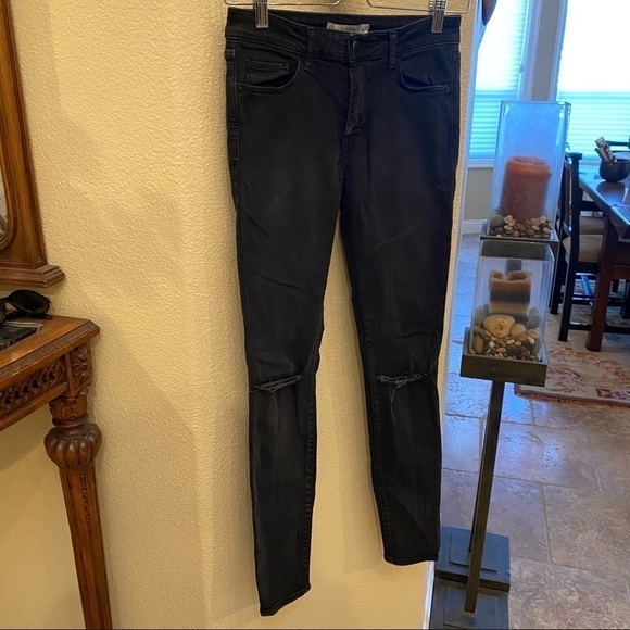 ABERCROMBIE & FITCH Charcoal Black Jeans Size 26 - Picture 2 of 6